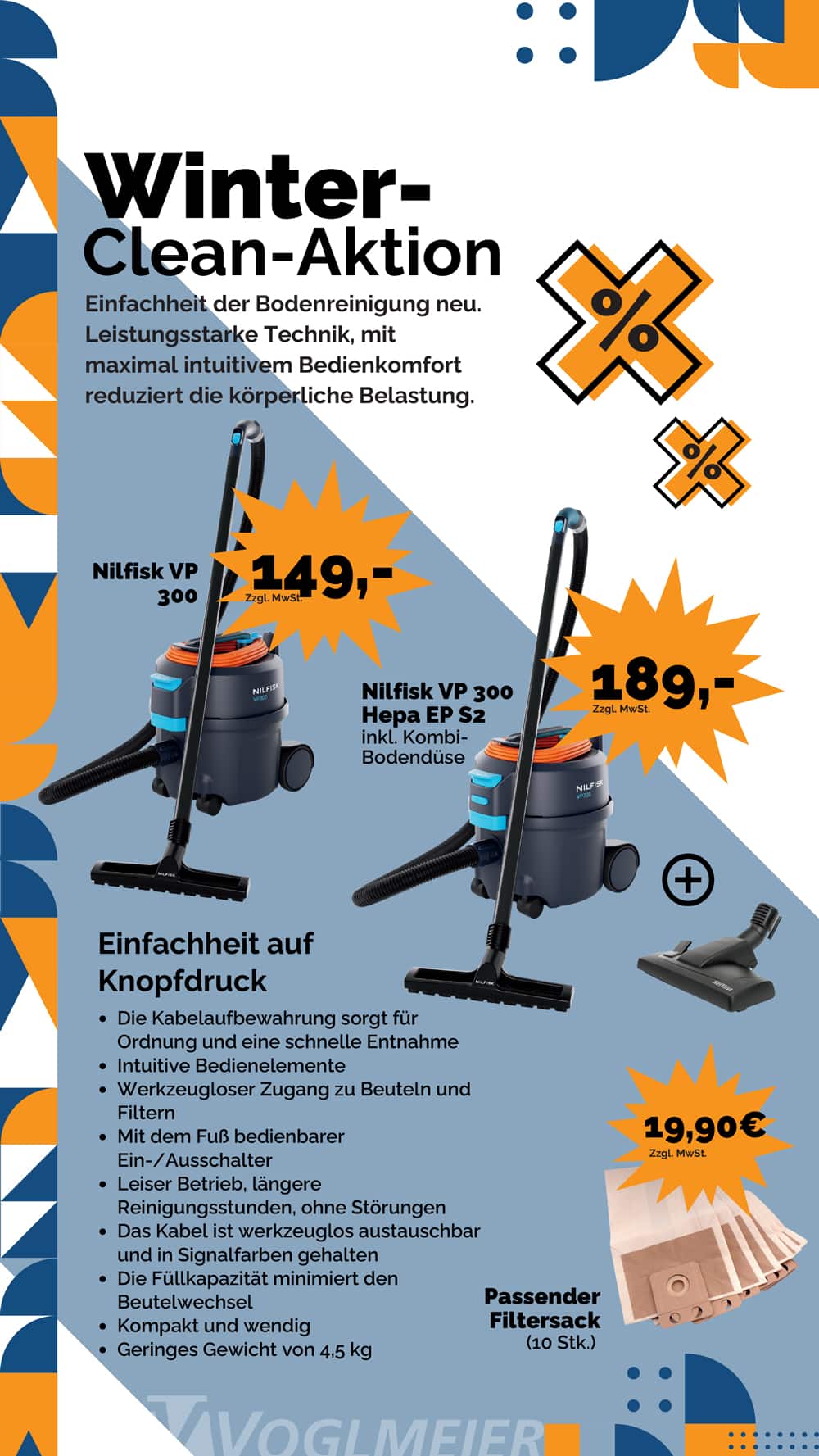 Flyer für Winter-Clean-Aktion Voglmeier 2025
